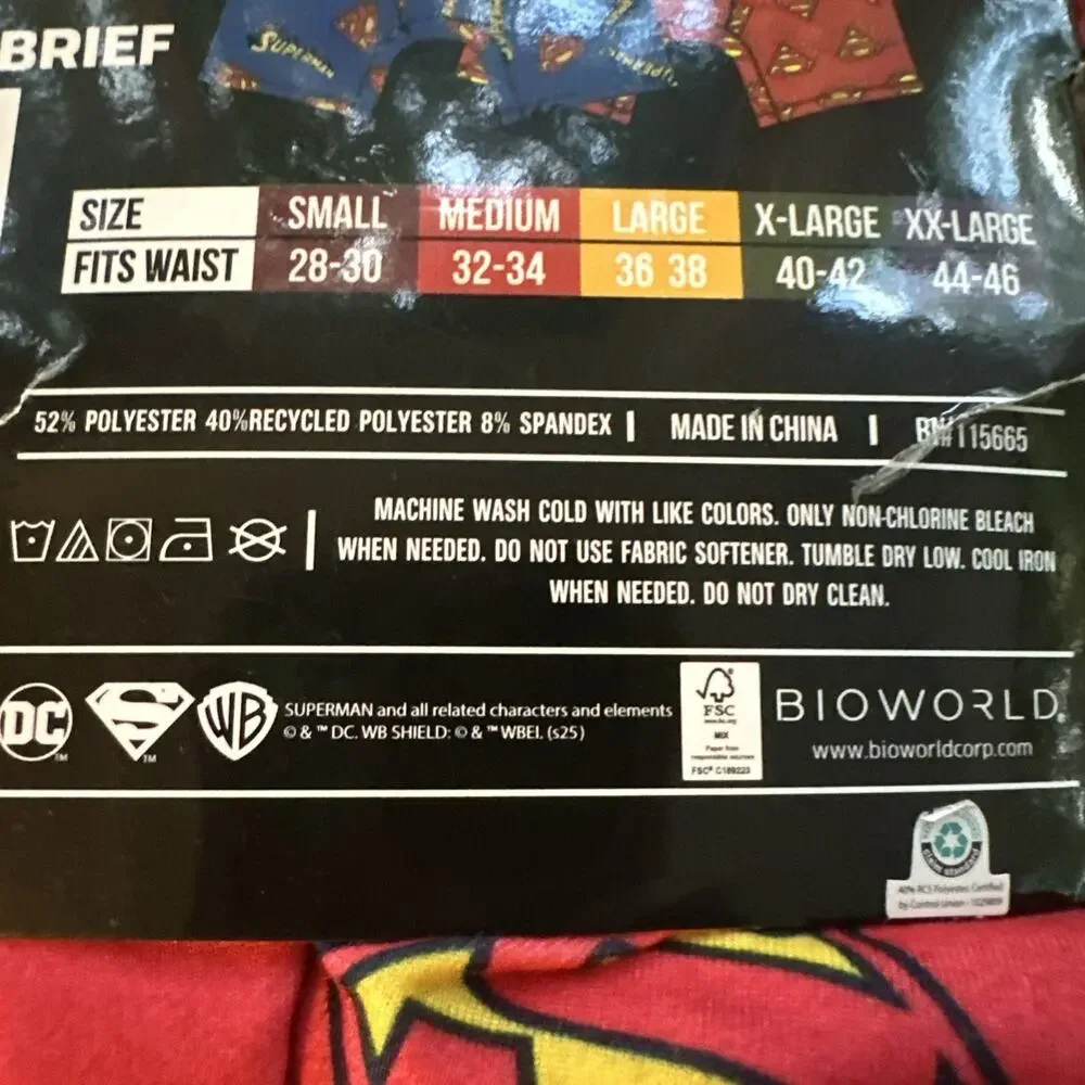 Superman Men's Boxer Briefs, 2-Pack 2XL NWT Marvel